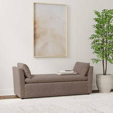 Load image into Gallery viewer, Robin - Upholstered Accent Bench With Armrests - Brown