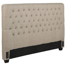 Load image into Gallery viewer, Chloe - Upholstered Queen Panel Headboard - Oatmeal