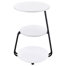 Load image into Gallery viewer, Hilly - 3-Tier Round Accent Side Table - White And Black