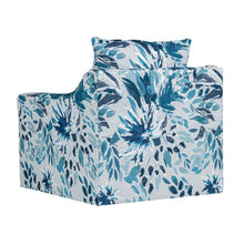 Load image into Gallery viewer, Sylvie - Swivel Chair - Blue / White