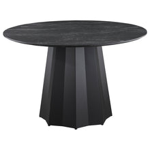 Load image into Gallery viewer, Camden - Round Faux Marble Top Dining Table - Black