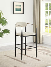 Load image into Gallery viewer, Tina - Metal Pub Height Bar Stool With Upholstered Back And Seat (Set of 2)