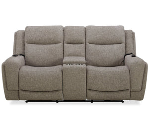 Penfield - Power Reclining Zero Gravity Console Loveseat With Heat, Massage And Speaker - Frappe