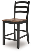 Load image into Gallery viewer, Wildenauer - Brown / Black - Barstool (Set of 2)