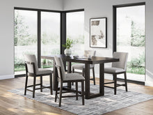 Load image into Gallery viewer, Neymorton - Dark Grayish Brown - 5 Pc. - Rectangular Dining Room Counter Table, 4 Barstools