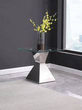 Load image into Gallery viewer, Jenny - Glass Top Stainless Steel Side End Table - Chrome