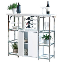 Load image into Gallery viewer, Gallimore - 2 Door Bar Cabinet Wine Storage - White High Gloss