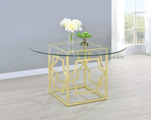 Load image into Gallery viewer, Starlight - Round Glass Top Metal Dining Table