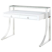 Load image into Gallery viewer, Gemma - 2-Drawer Writing Desk - White High Gloss