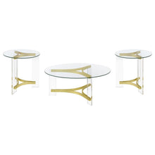 Load image into Gallery viewer, Janessa - Acrylic Coffee And End Table Set