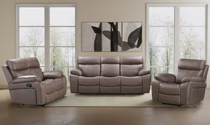 Theon - Manual Reclining Sofa Loveseat And Recliner - Stokes Toffee