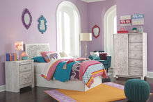 Load image into Gallery viewer, Paxberry - Whitewash - Twin Panel Headboard with Bolt on Bed Frame
