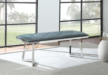 Load image into Gallery viewer, Beaufort - Velvet Upholstered Dining Bench - Steel Gray