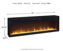 Load image into Gallery viewer, Entertainment - Black - Wide Fireplace Insert