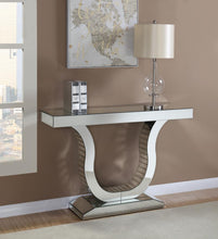 Load image into Gallery viewer, Saanvi - U-Shaped Mirrored Entryway Console Table - Silver