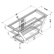 Load image into Gallery viewer, Donlyn - 2-Tier Metal TV Stand With Glass Shelves - Black