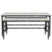 Load image into Gallery viewer, Ebby - 2 Piece Genuine Marble Top Nesting Coffee Tables - White