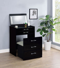 Load image into Gallery viewer, Danbury - 3-Drawer Makeup Vanity &amp; Stool Set