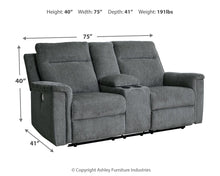 Load image into Gallery viewer, Barnsana - Dbl Power Reclining Loveseat With Console
