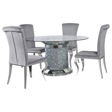 Load image into Gallery viewer, Ellie - Mirrored Pedestal Dining Table Set