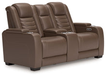 Load image into Gallery viewer, High Impact - Tobacco - Power Reclining Loveseat With Console / Adj Hdrst