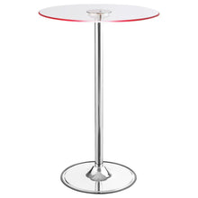 Load image into Gallery viewer, Thea - Round Glass Top LED Bistro Bar Table - Chrome