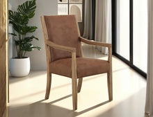Load image into Gallery viewer, Verona - Upholstered Dining Armchair - Brown