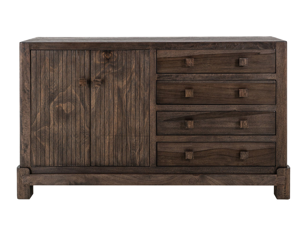 Dark Atenas - Console With 4 Drawer And 2 Doors - Brown
