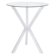 Load image into Gallery viewer, Denali - Round Glass Top Bistro Bar Table - Chrome