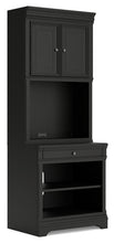 Load image into Gallery viewer, Beckincreek - Black - Bookcase With Door Hutch