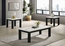 Load image into Gallery viewer, Ivy - 3 Piece Faux Marble White Cocktail Set - White / Black