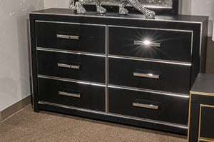 Zuraleus - Black - Six Drawer Dresser