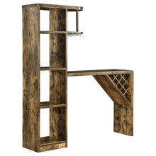 Load image into Gallery viewer, Belvedere - 5-Shelf Home Bar Table Wine Storage - Rustic Nutmeg