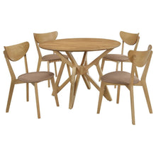 Load image into Gallery viewer, Elowen - 5 Piece Round Solid Wood Dining Set - Light Walnut