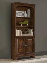 Load image into Gallery viewer, Hartshill - 3-Shelf Cabinet Bookcase - Burnished Oak
