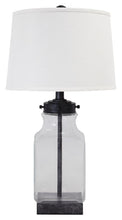 Load image into Gallery viewer, Sharolyn - Transparent / Silver Finish - Glass Table Lamp