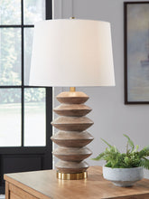 Load image into Gallery viewer, Jyllyard - Brown / Gold Finish - Poly Table Lamp