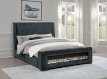 Load image into Gallery viewer, Preston - Upholstered Audio Flame Visualizer Bed