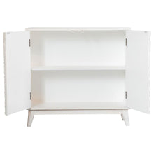 Load image into Gallery viewer, Gambon - 2 Door Wood Honeycomb Pattern Accent Cabinet - White