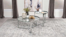 Load image into Gallery viewer, Delia - 2 Piece Round Glass Top Nesting Coffee Table