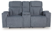 Load image into Gallery viewer, Studio Cave - Steel - Power Reclining Loveseat with Console