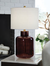 Load image into Gallery viewer, Mette - Brown / Gold Finish - Glass Table Lamp