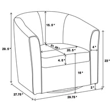 Load image into Gallery viewer, Turner - Upholstered Barrel Back Swivel Chair