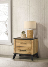 Load image into Gallery viewer, Kaywood - 2-Drawer Nightstand Bedside Table - Natural Pine