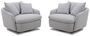 Boomer - Large Swivel Chair with 2 Pillows
