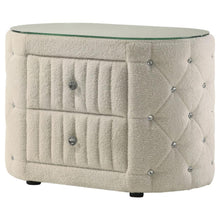 Load image into Gallery viewer, Sonya - 2-Drawer Upholstered Nightstand Bedside Table - Ivory