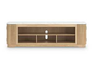 Camdill - Light Brown - XL TV Stand With Fireplace Option