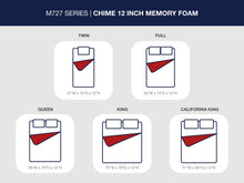 Load image into Gallery viewer, Chime 12 Inch Memory Foam - White - California King Mattress - 12-inch