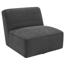 Load image into Gallery viewer, Cobie - Upholstered Armless Swivel Chair - Dark Charcoal