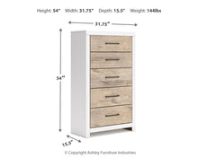 Load image into Gallery viewer, Charbitt - Two-tone - Five Drawer Chest